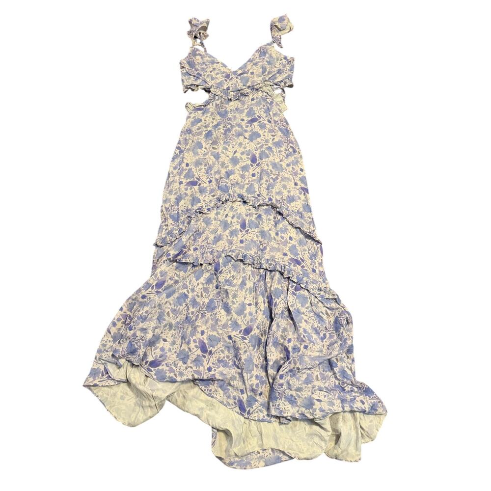 ASTR the label cassis floral ruffle maxi dress size medium